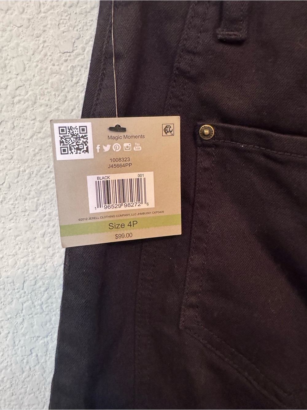 John Mark Black Cropped Wide Leg Pants Size 4 Petite NWT - Picture 6 of 13